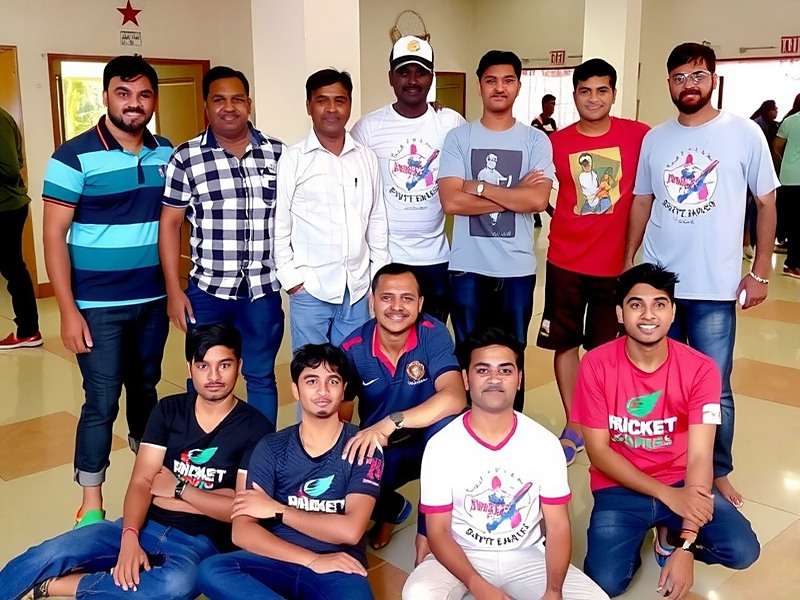 Cricket Basket Legend - Community Meetup Cricket Basket Legend community meetup in Ahmedabad with players wearing game merchandise and posing for a group photo