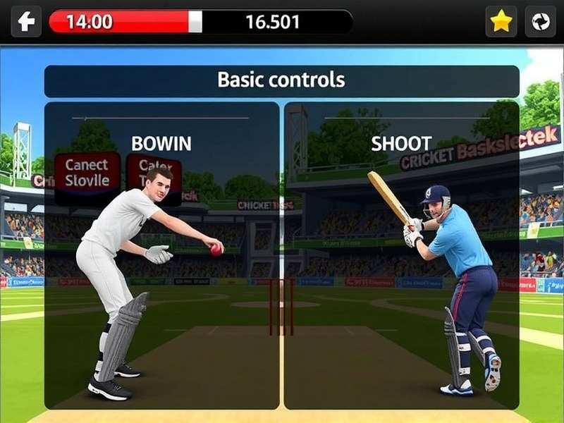Cricket Basket Legend - Beginner's Guide Cricket Basket Legend beginner tutorial screen showing basic controls for bowling and shooting
